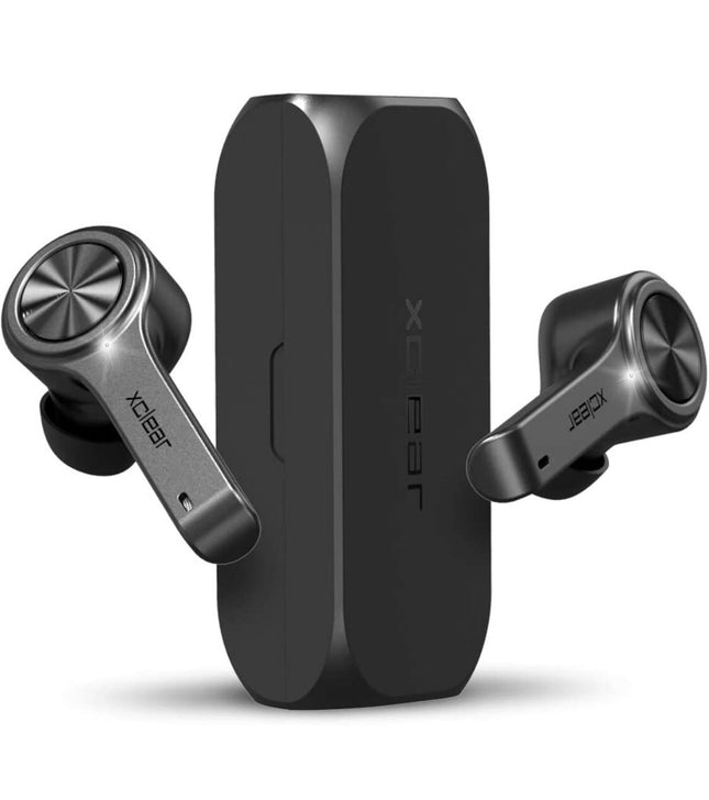 XClear Wireless Earbuds with Immersive Sounds True 5.0 Bluetooth in-Ear Headphones with Charging Case/Quick-Pairing Stereo Calls/Built-in Microphones/IPX5 Sweatproof/Pumping Bass for Sports Black