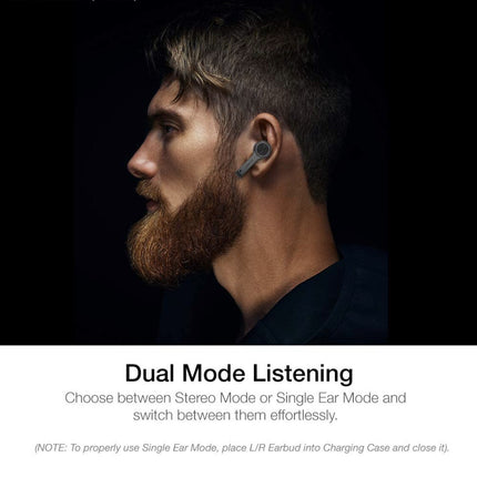 XClear Wireless Earbuds with Immersive Sounds True 5.0 Bluetooth in-Ear Headphones with Charging Case/Quick-Pairing Stereo Calls/Built-in Microphones/IPX5 Sweatproof/Pumping Bass for Sports Black