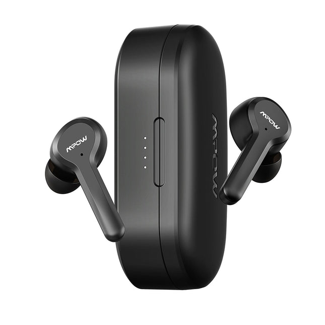 Mpow M9 Wireless Earbuds M9 True Wireless Earbuds with 4 Microphones Noise Cancellation, 40 Hours of Playtime, IPX8 Waterproof, Touch Control, Twin Stereo with Punchy Bass, Single Mode, USB-C Port