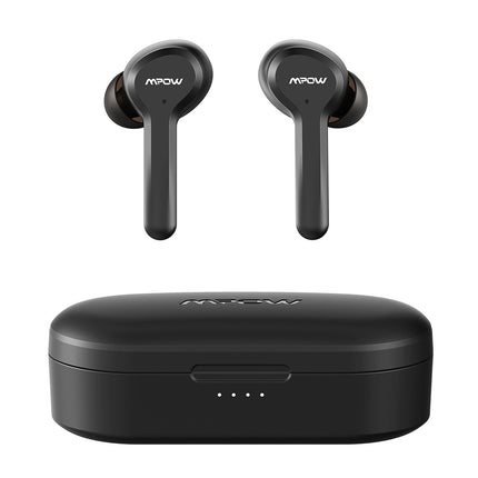 Mpow M9 Wireless Earbuds M9 True Wireless Earbuds with 4 Microphones Noise Cancellation, 40 Hours of Playtime, IPX8 Waterproof, Touch Control, Twin Stereo with Punchy Bass, Single Mode, USB-C Port