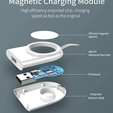 Charger for Apple Watch, Travel Car Charger, Portable USB Wireless Magnetic Fast Charging Compatible with for Apple Watch Series SE   7 8 6 5 4 3 2 1