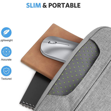 OMOTON Bluetooth Mouse for iPad and iPhone (iPadOS 13 / iOS 13 and Above), Ultra-Thin Wireless Mouse Compatible with Bluetooth Enabled Computer, Laptop, PC, Notebook, and Mac Series (Silver)