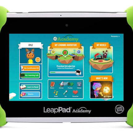 جهاز لوحي LeapFrog LeapPad Academy التعليمي للأطفال، أخضر